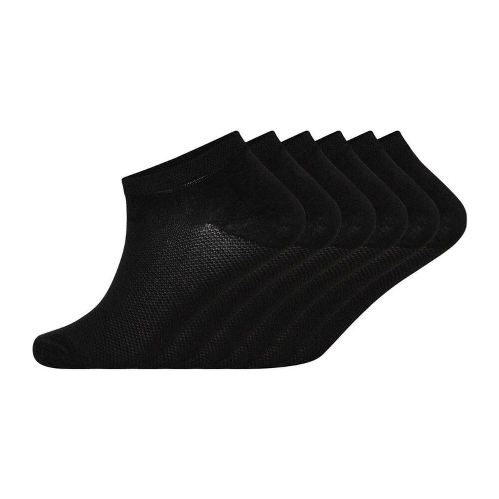 Soxy Mens Ankle Bamboo Trainer Socks (Pack of 6) / Black